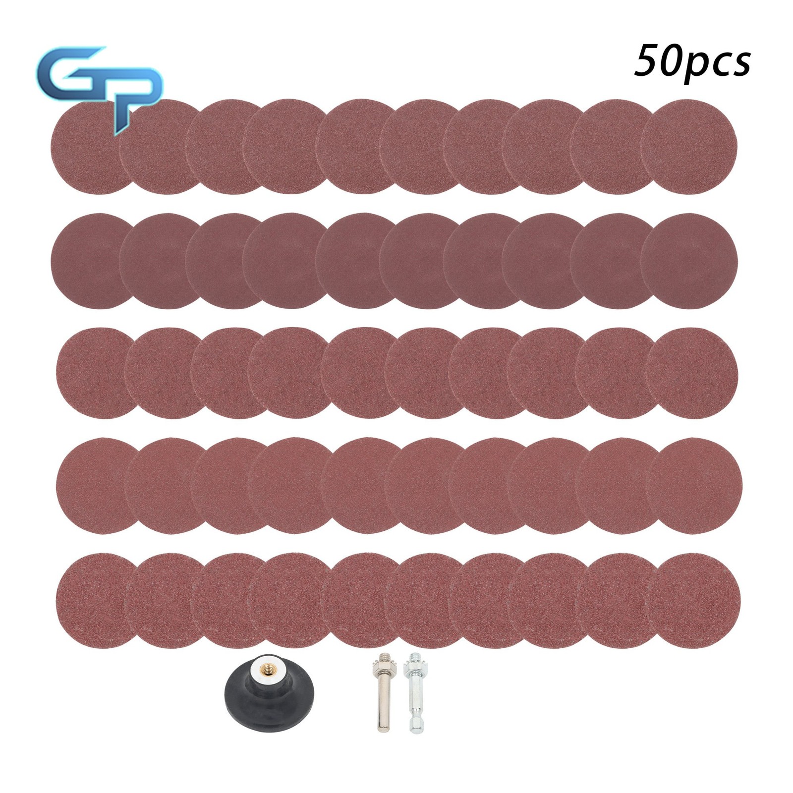50 PCS 2 Inch 36/60/80/120/240 Grit Roll Lock Sanding Discs for Die Grinder