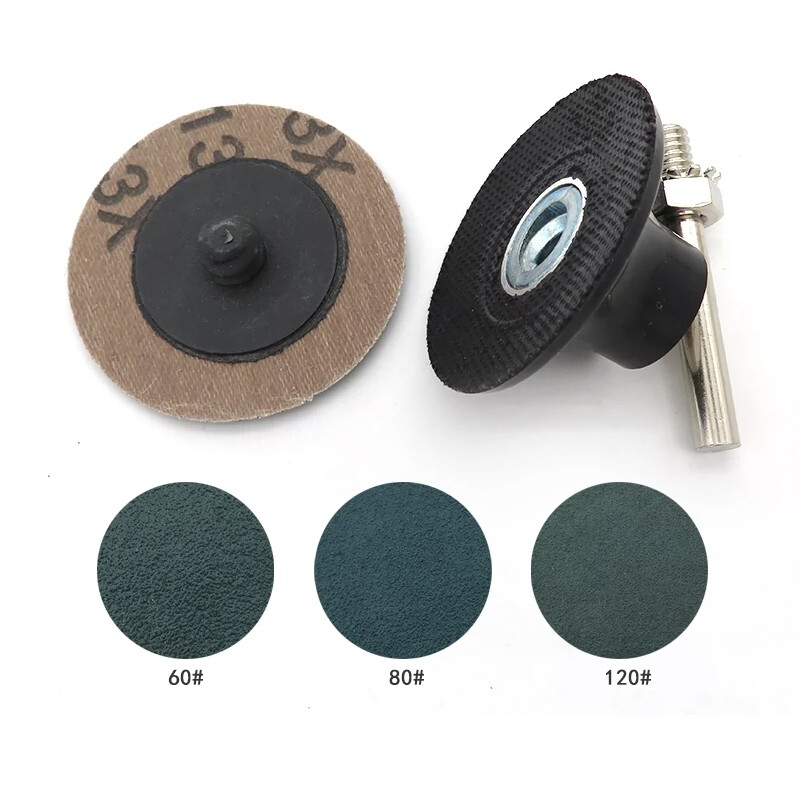 2 Inch 50mm Green R-Type Roll Lock Quick Change Sanding Discs 40/60/80/120 Grit