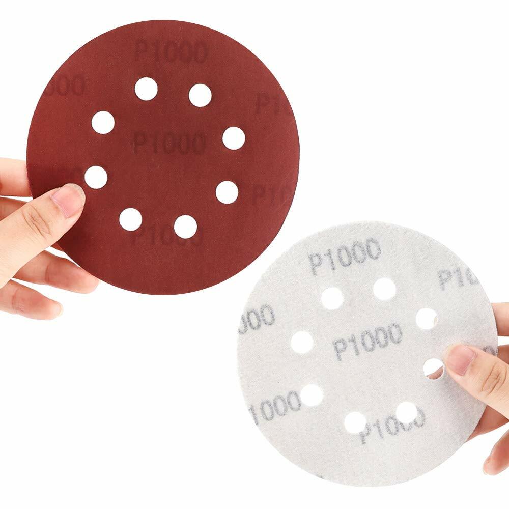 5inch Sanding Discs 800-2000 Grit Hook Loop 8-Hole Orbital Sander Pad Sandpaper
