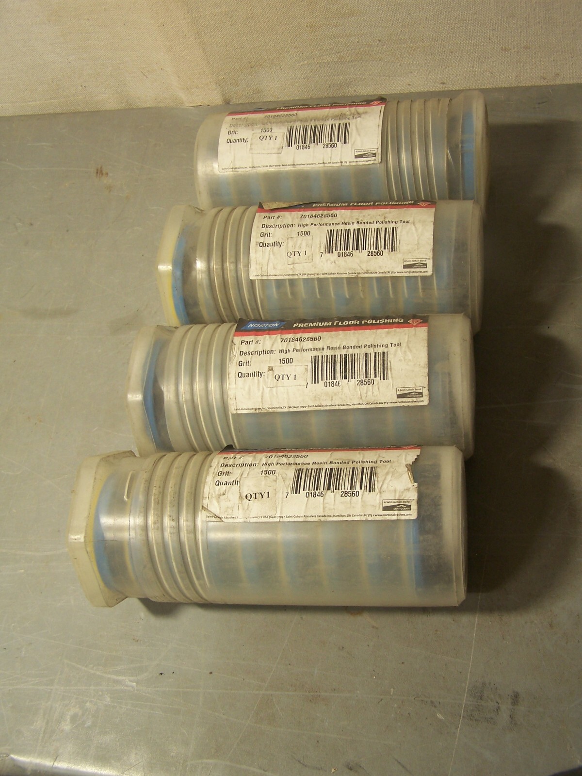 4 tubes (36 total) 3″ norton floor polishing tool discs resin bonded 1500 grit