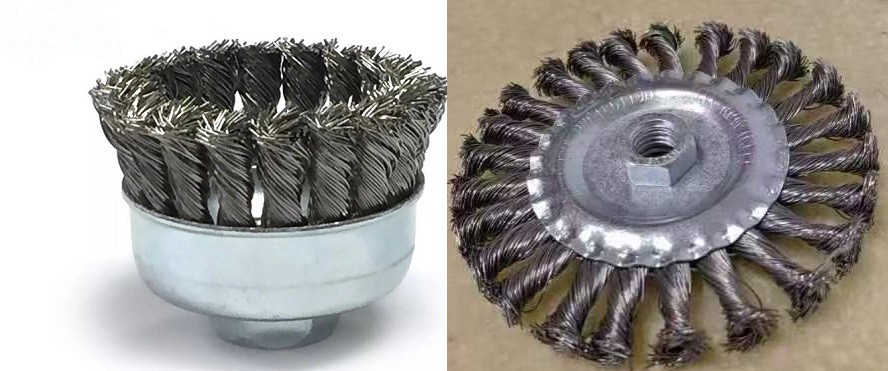 Welding Rust Paint Removal 4″ Stainless Cup Brush + 4″ Carbon Steel Wire Wheel