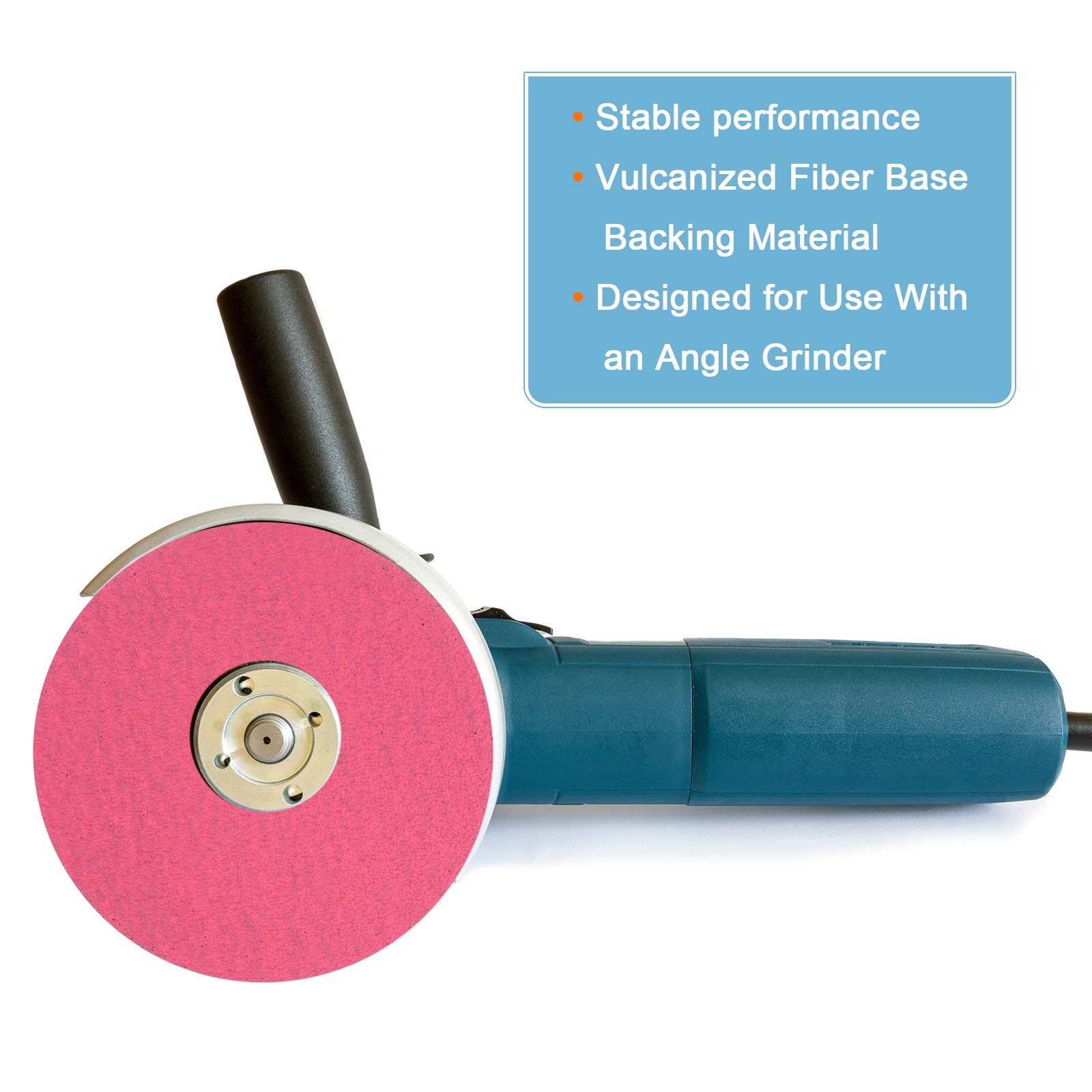 25PCS 50 Grit Fiber Grinding Sanding Discs 5″ x 7/8″ Ceramic Discs Red