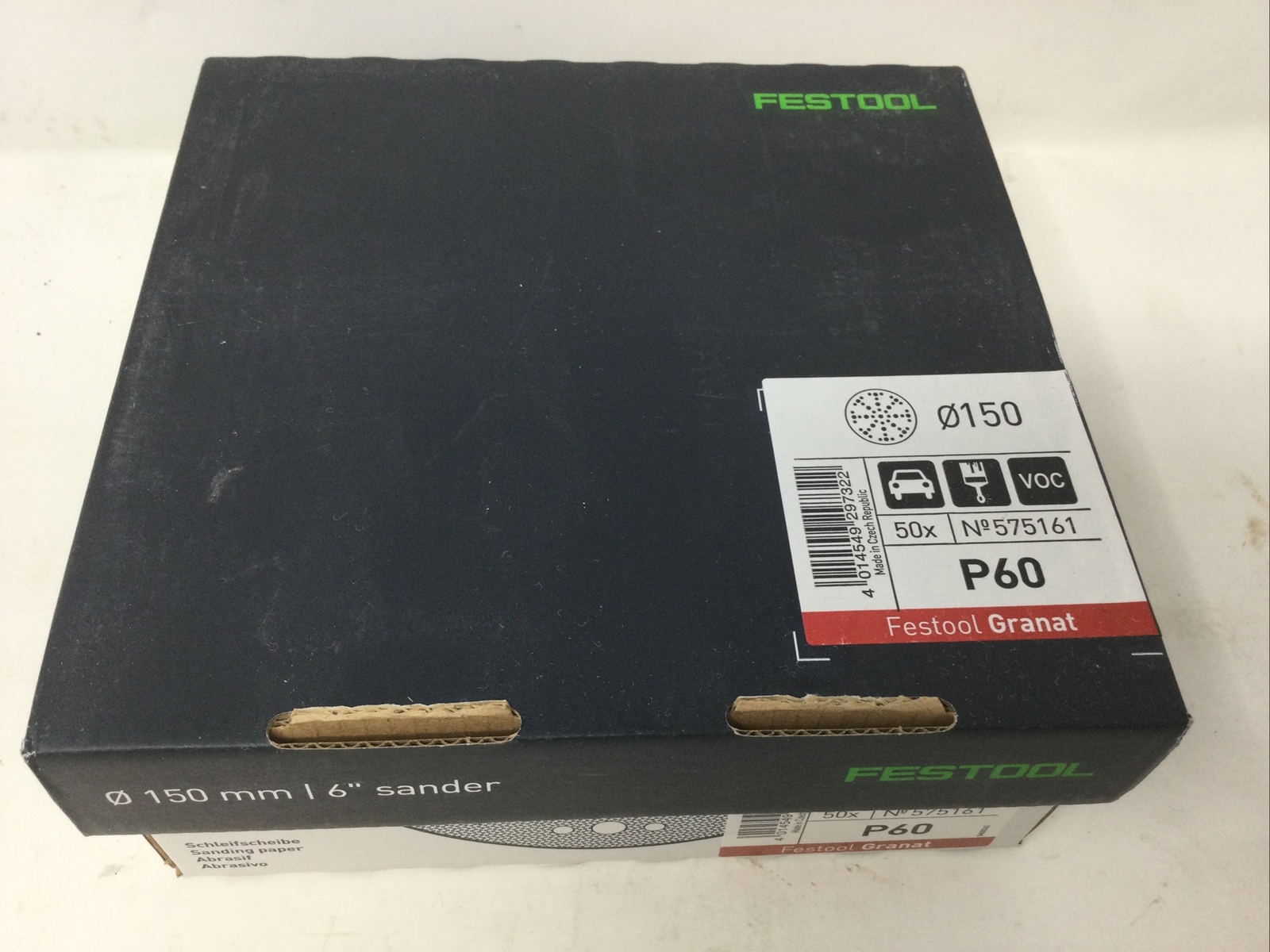 Festool 575161 Granat P60 Grit 6-Inch Diameter Abrasive Sanding Discs, 50-Pack