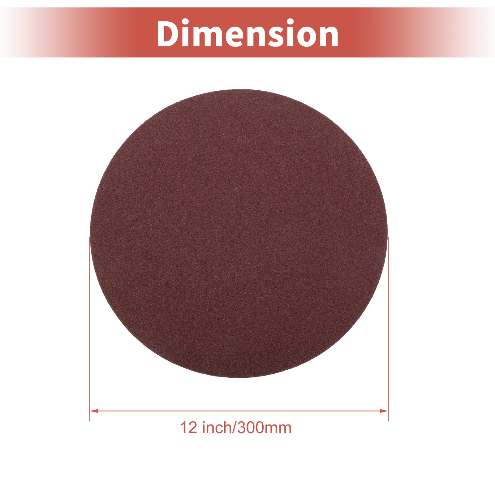 Universal 12″ Sanding Discs Round Hook and Loop Sandpaper 60 Grits Pack of 10