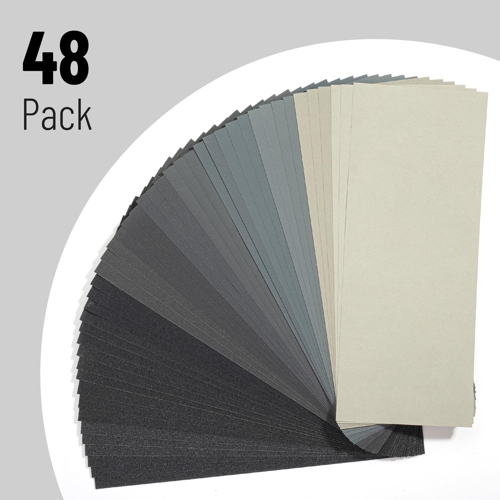 Sandpaper Sheets 48 Pcs 120 5000 Grit Aluminum Oxide Wood Metal Plastic 9×3.6