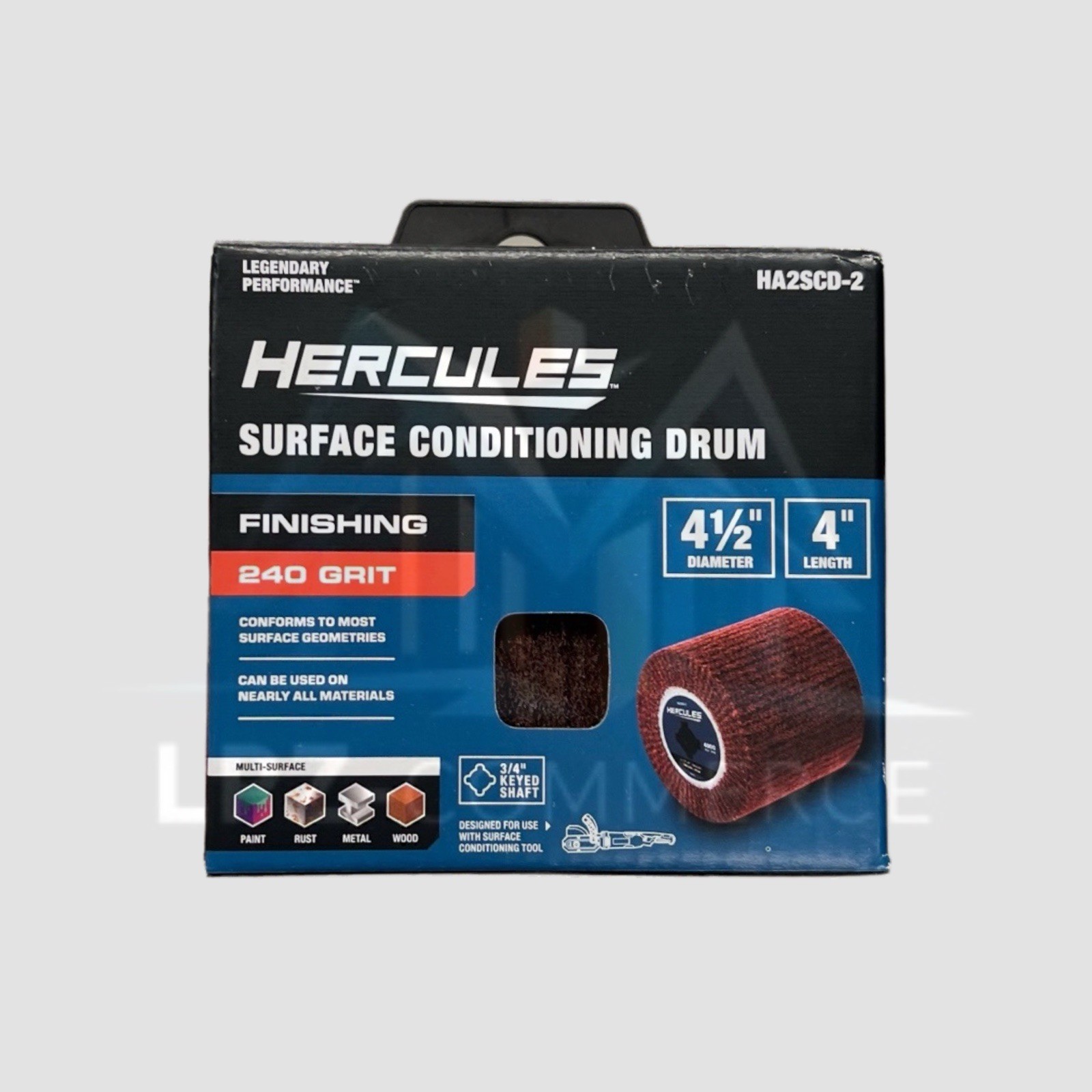HERCULES 4-1/2 in. x 4 in. x 3/4 in., 240-Grit Finishing Drum for Surface