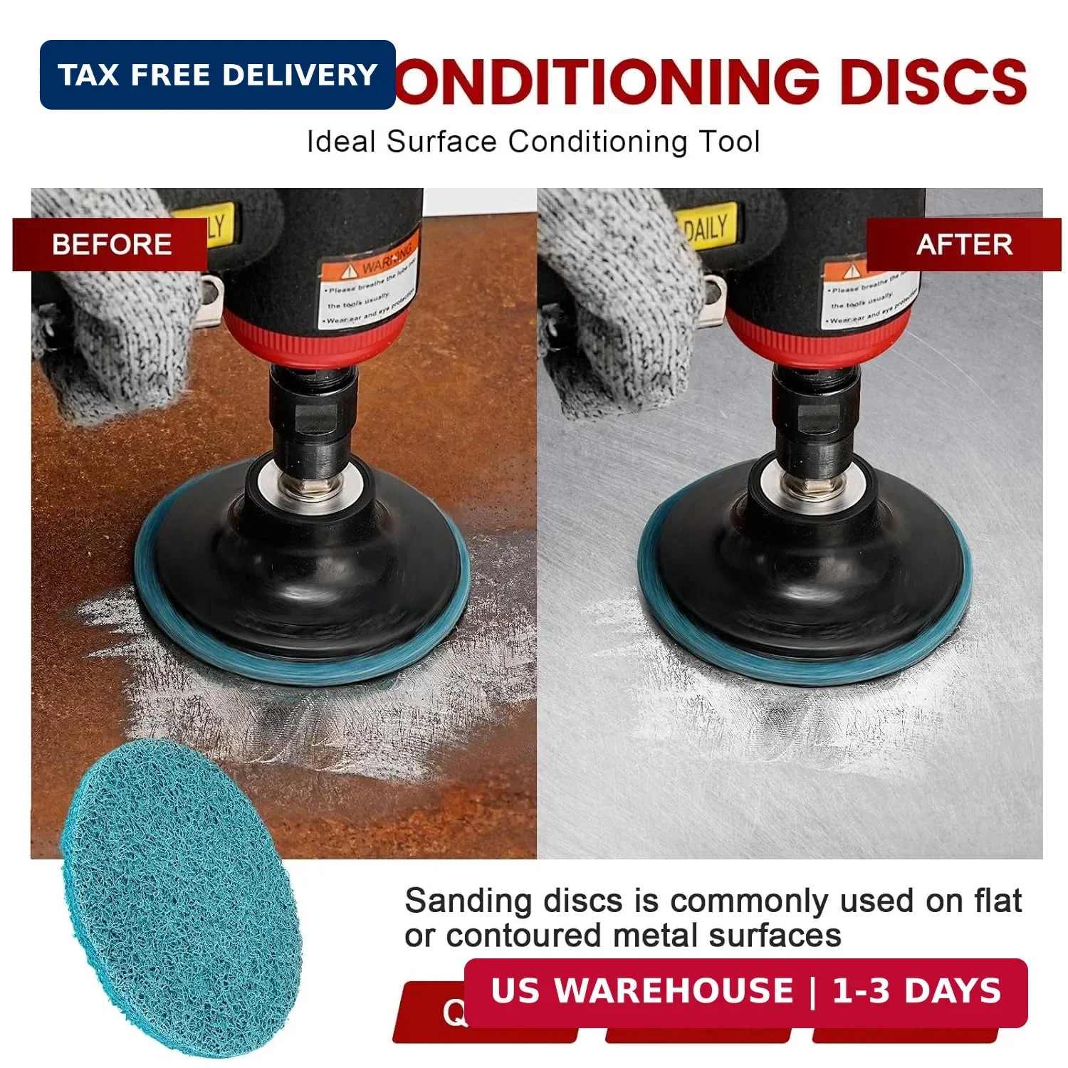 25Pcs 3 inch Roloc Sanding Discs Set,Fine Medium Coarse Grit Discs Surface Condi