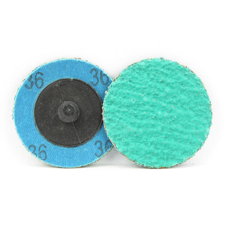 100PCS Green Zirconia Roll Lock Die Grinder Sanding Quick Change Disc 36 Grit