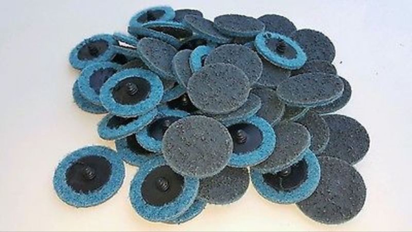 50Pc 2″ Fine Roloc Scotch Brite Roll Lock Surface Sanding Disc Made in USA
