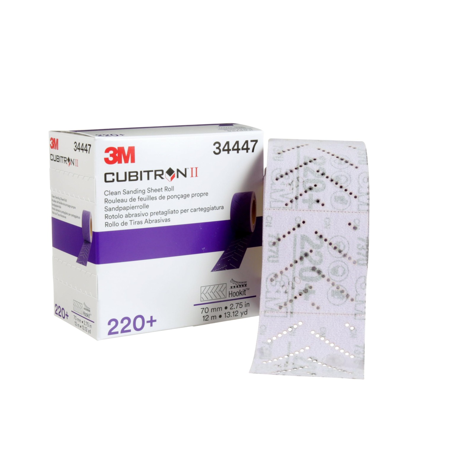 3M Cubitron II Hookit Abrasive Sheet Roll, 34447, Pack of 1, Purple
