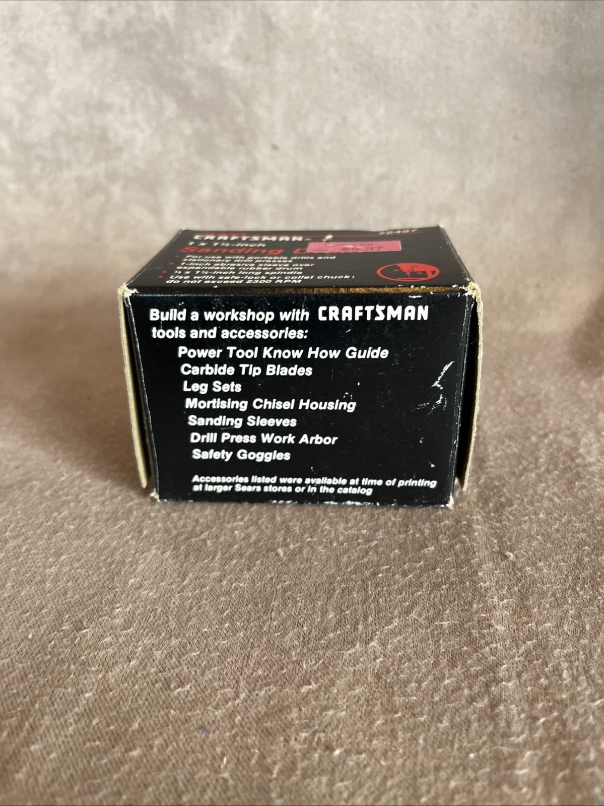 VTG Sears Craftsman 1″x 1-1/2″ Sanding Drum 9-2497 w/ original box & instruction
