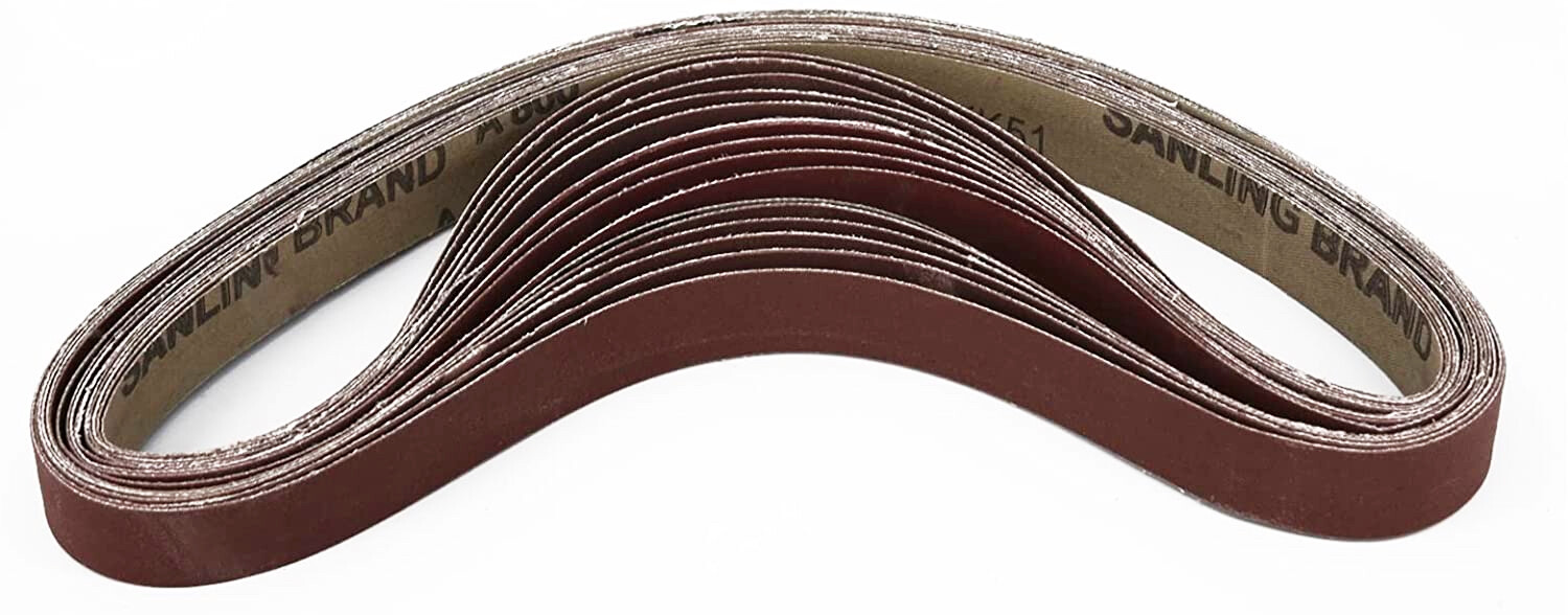 15PCS 1×30 in Sanding Belt 600 800 1000 Grit Sander Belts Knife Makers Polishing
