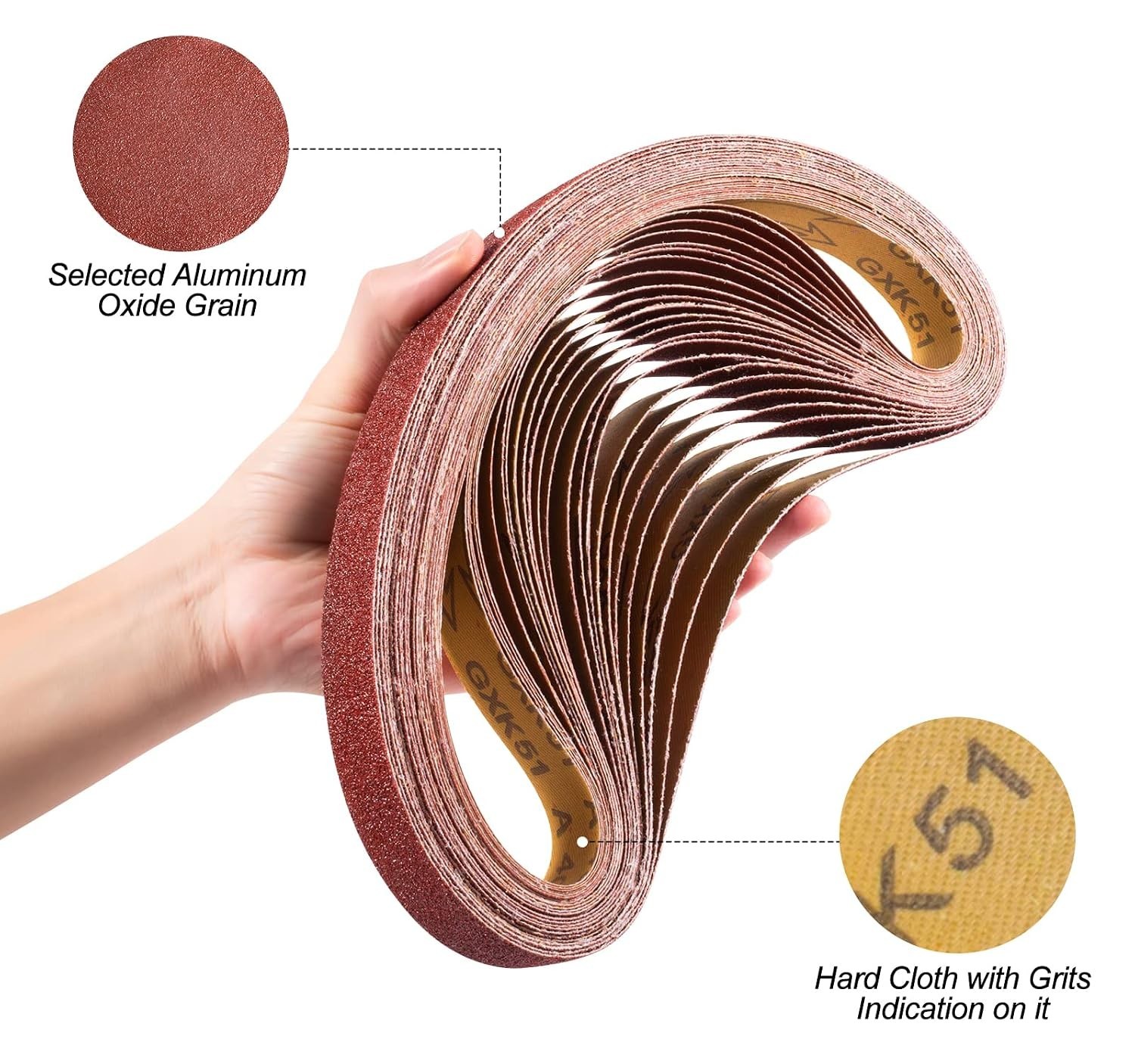 Versatile 1×30-Inch Sanding Belts, 24PCS for Heavy-Duty Projects – All Grits