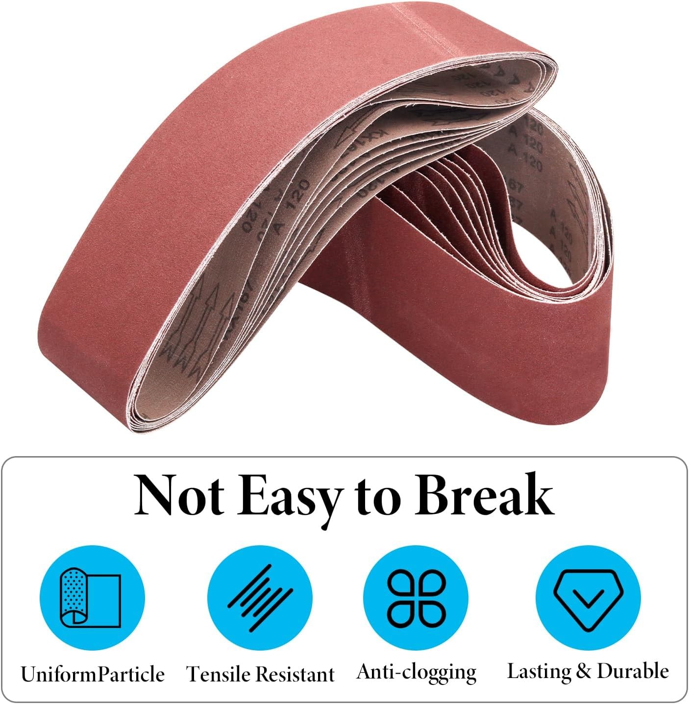 Sanding Belts Power File Belt Sander 75 x 457mm Grit Coarse Fine Aluminium Oxide