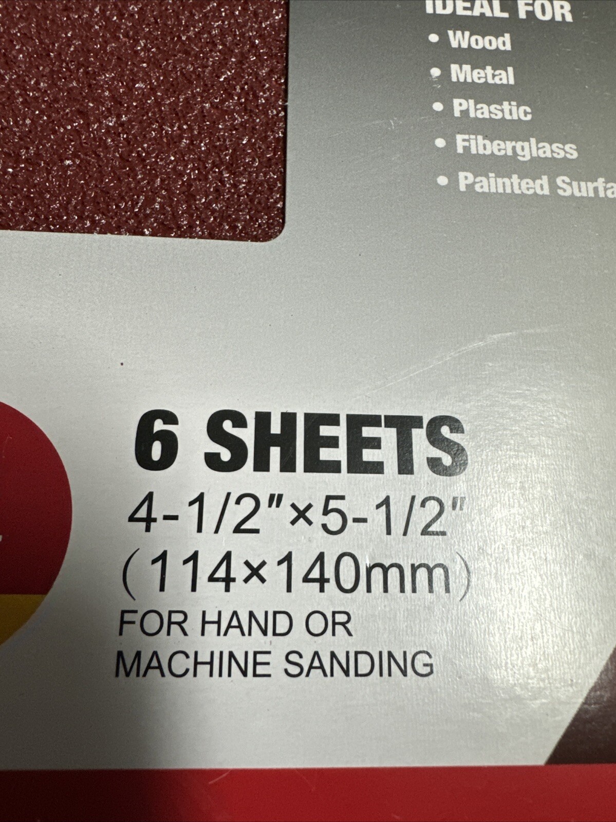 24 SHEETS- 4.5″ x 5.5″ Palm Sander 1/4″ Sheets Clamp on Sandpaper 60 GRIT