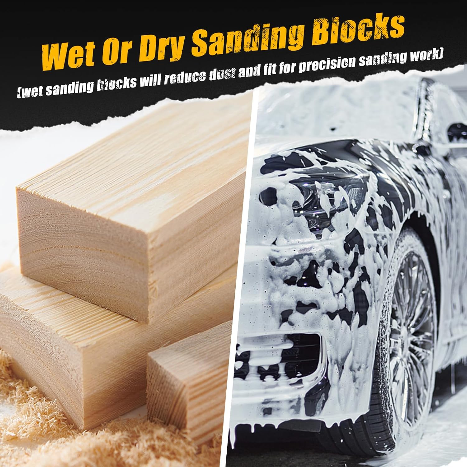 7PCS Professional DIY Sanding Polishing Block Set Flexible EVA Foam Multi Size