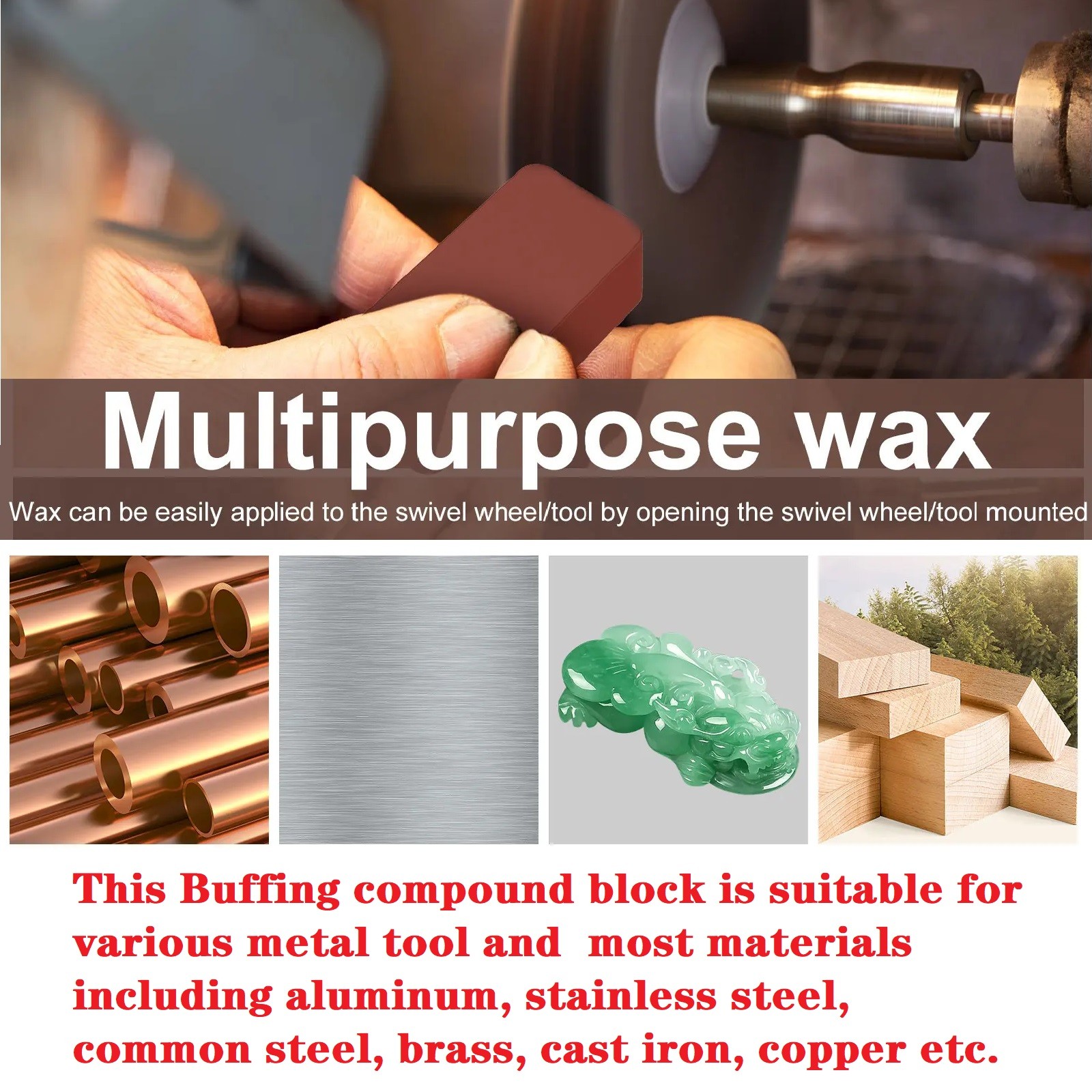Buffing Bar Polishing Compound Polish Wax Stainless Steel Metal Grinding 110g