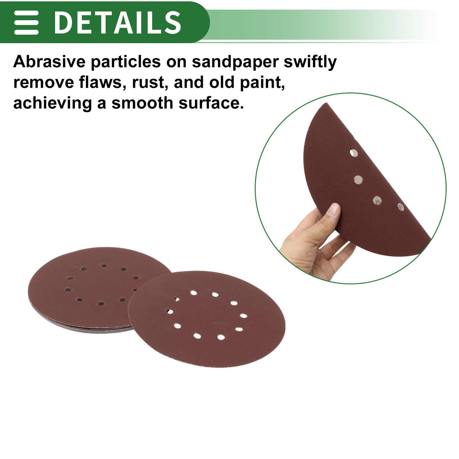 Sandpaper 225x225mm 600 Grit 10 Pcs Red Hook & Loop Sanding Sheets
