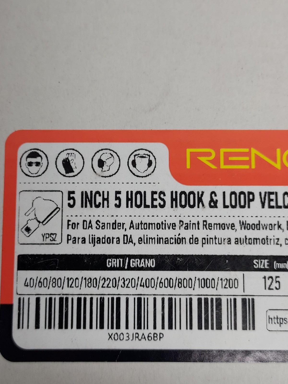 48pcs Hook & Loop Sanding Discs 5 Inch 5 Holes for Orbital Sanders 125mm Variety