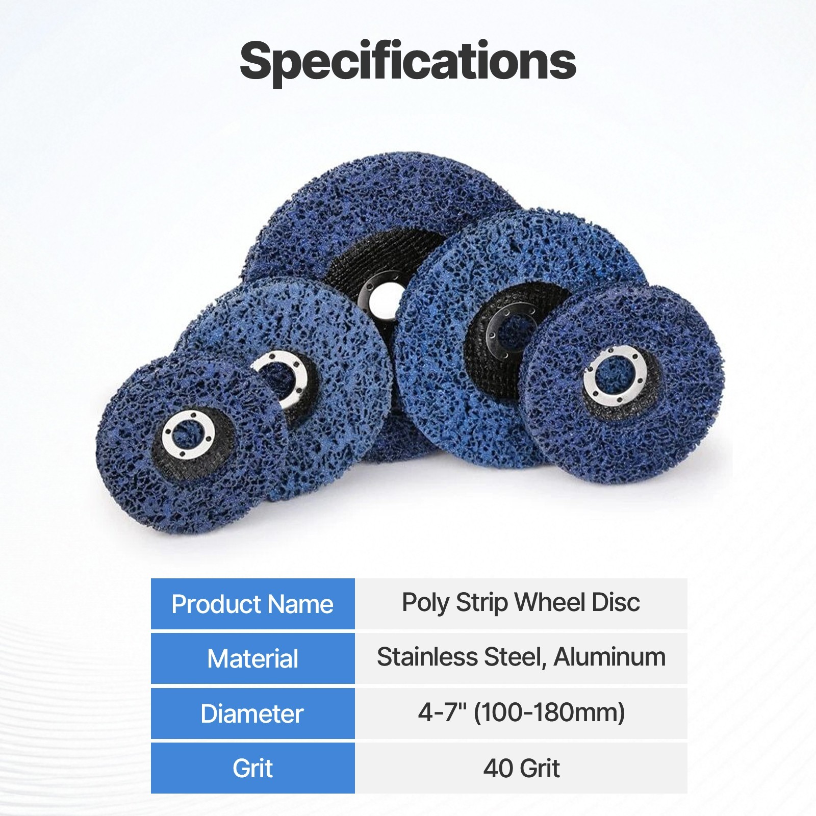 4″-7” Poly Strip Disc Wheel Paint Rust Removal Clean Abrasive for Angle Grinder