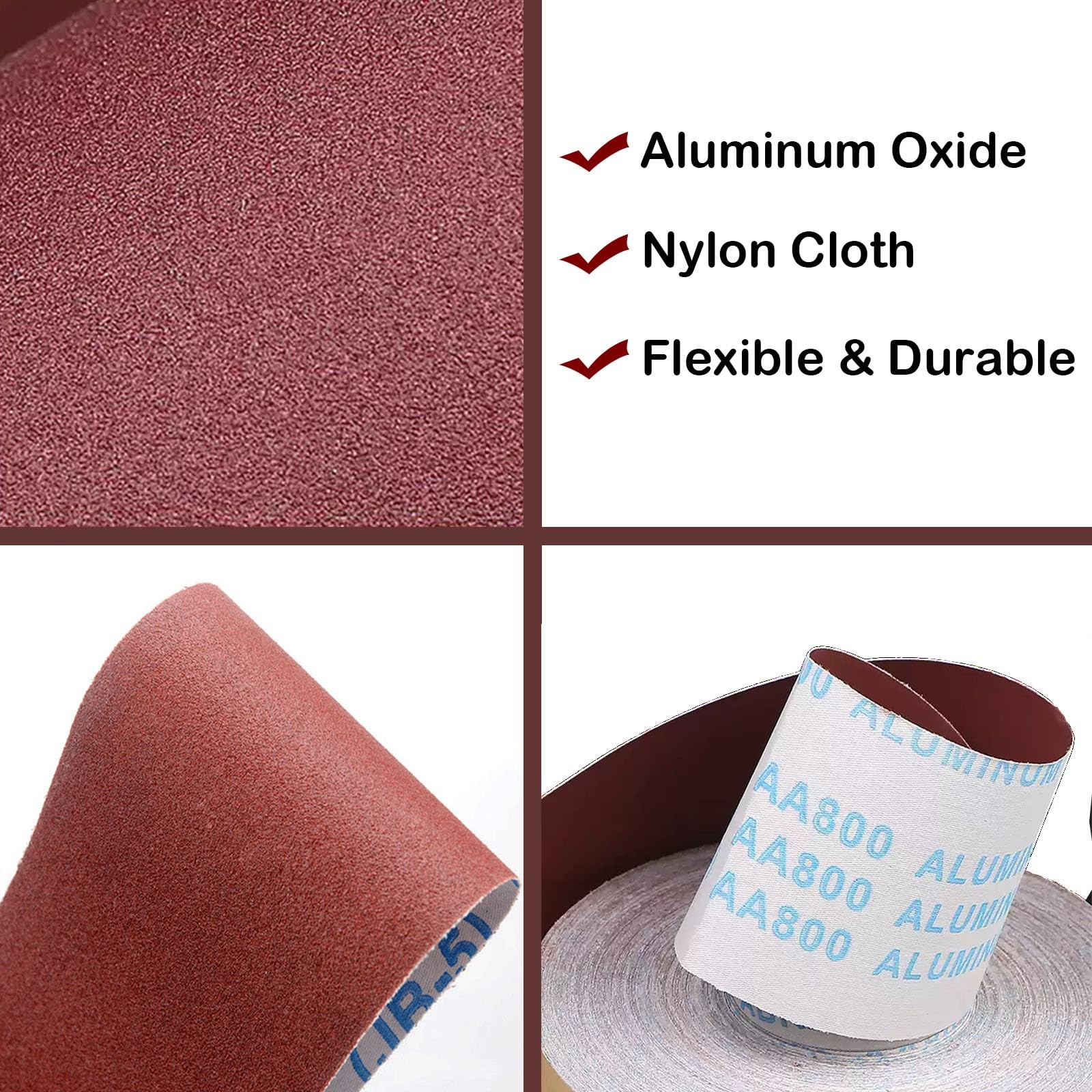 Sandpaper Roll 6 Grits 1in x 19.7ft Emery Cloth Wet Dry Wood Metal Furniture Dis