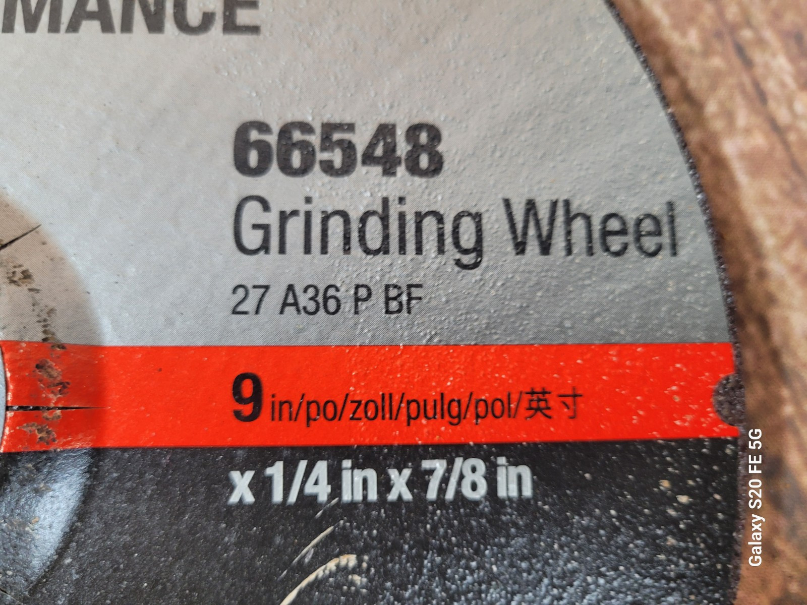 3M 9″ x 1/4″ x 7/8″ High Performance 66548 Grinding Wheel Lot of 2 Depressed