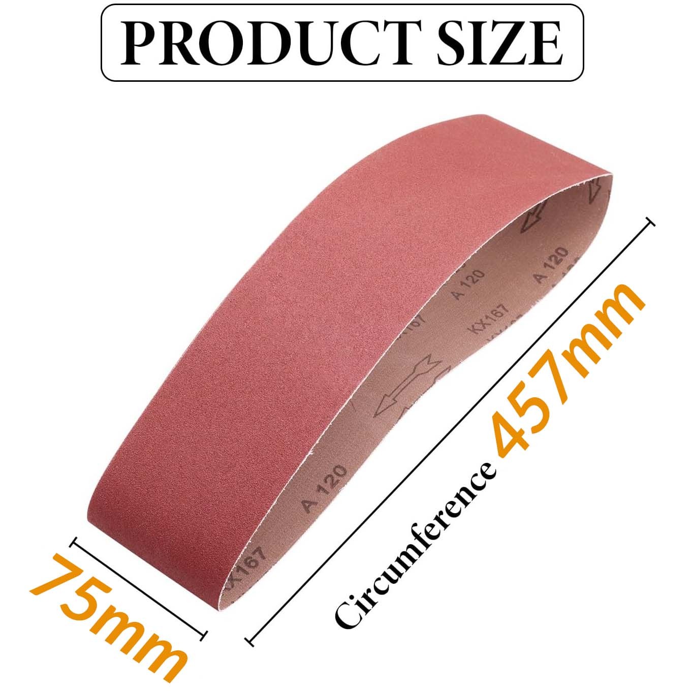 Sanding Belts Power File Belt Sander 75 x 457mm Grit Coarse Fine Aluminium Oxide