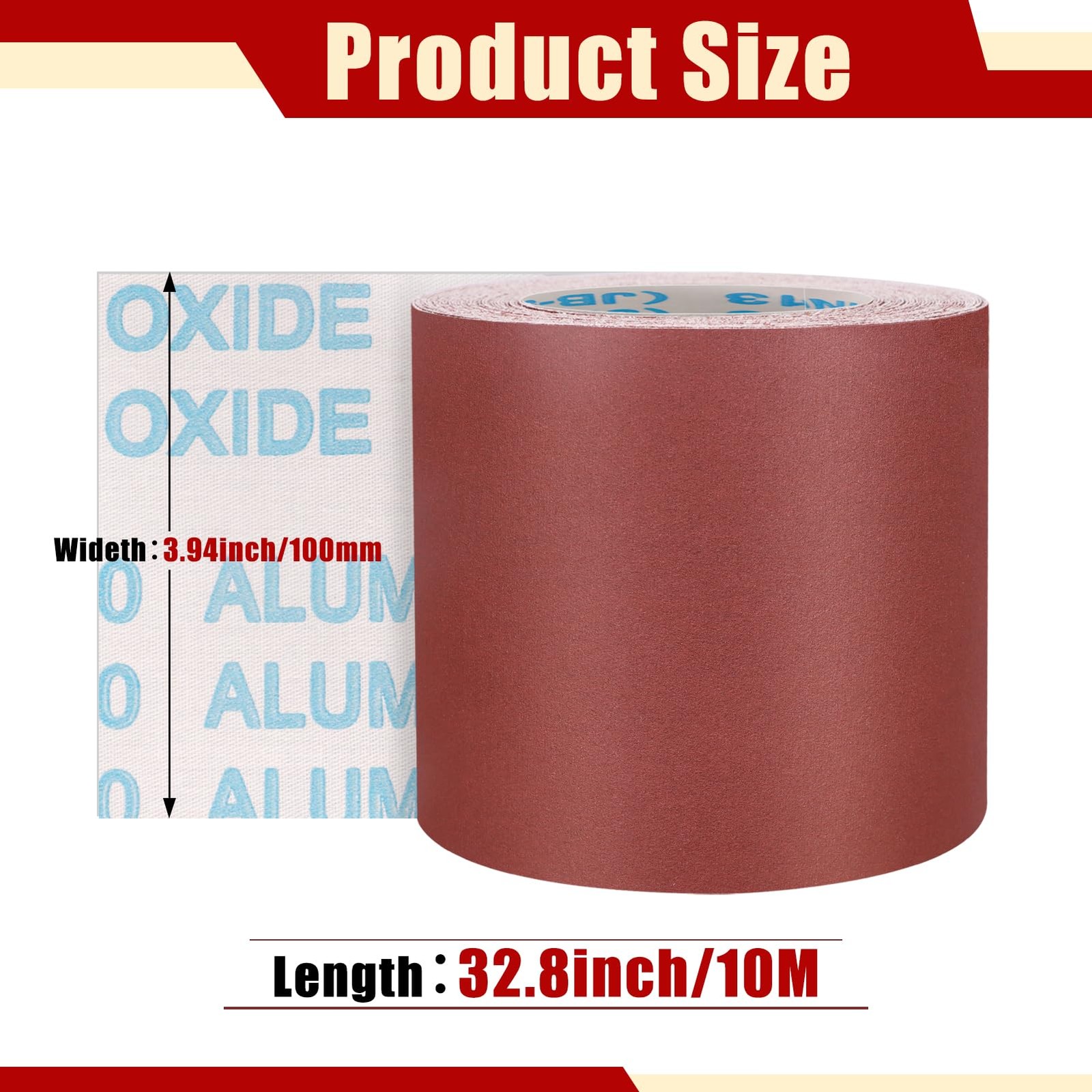 400 Grit Sandpaper Roll 4 Inch x 32.8 Ft Aluminum Oxide Wet Dry Furniture Car
