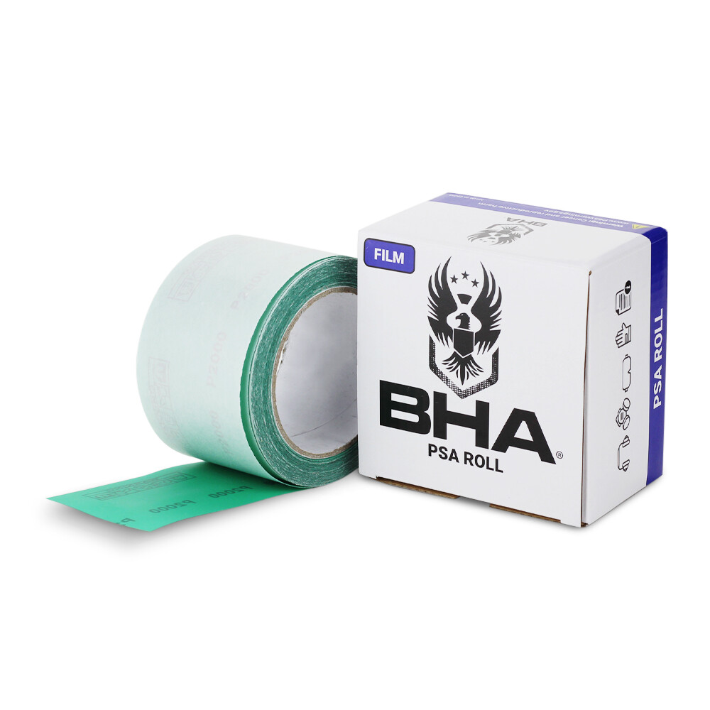 BHA 2-3/4″ x 20 Yard Green Film PSA StickyBack Longboard Sandpaper Roll, Wet/Dry