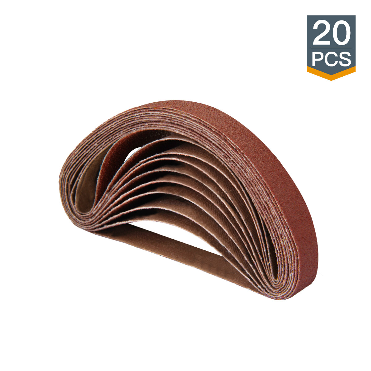 POWERTEC 1/2 x 18″ Sanding Belts 60 Grit 20PK Aluminum Oxide Sandpaper 401806