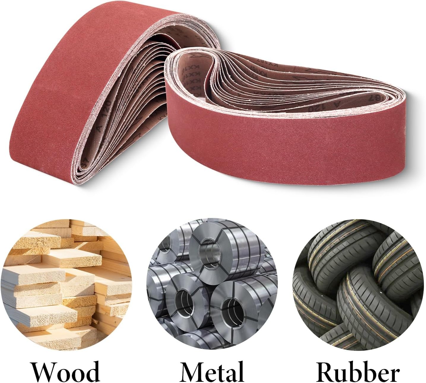 Sanding Belts Power File Belt Sander 75 x 457mm Grit Coarse Fine Aluminium Oxide