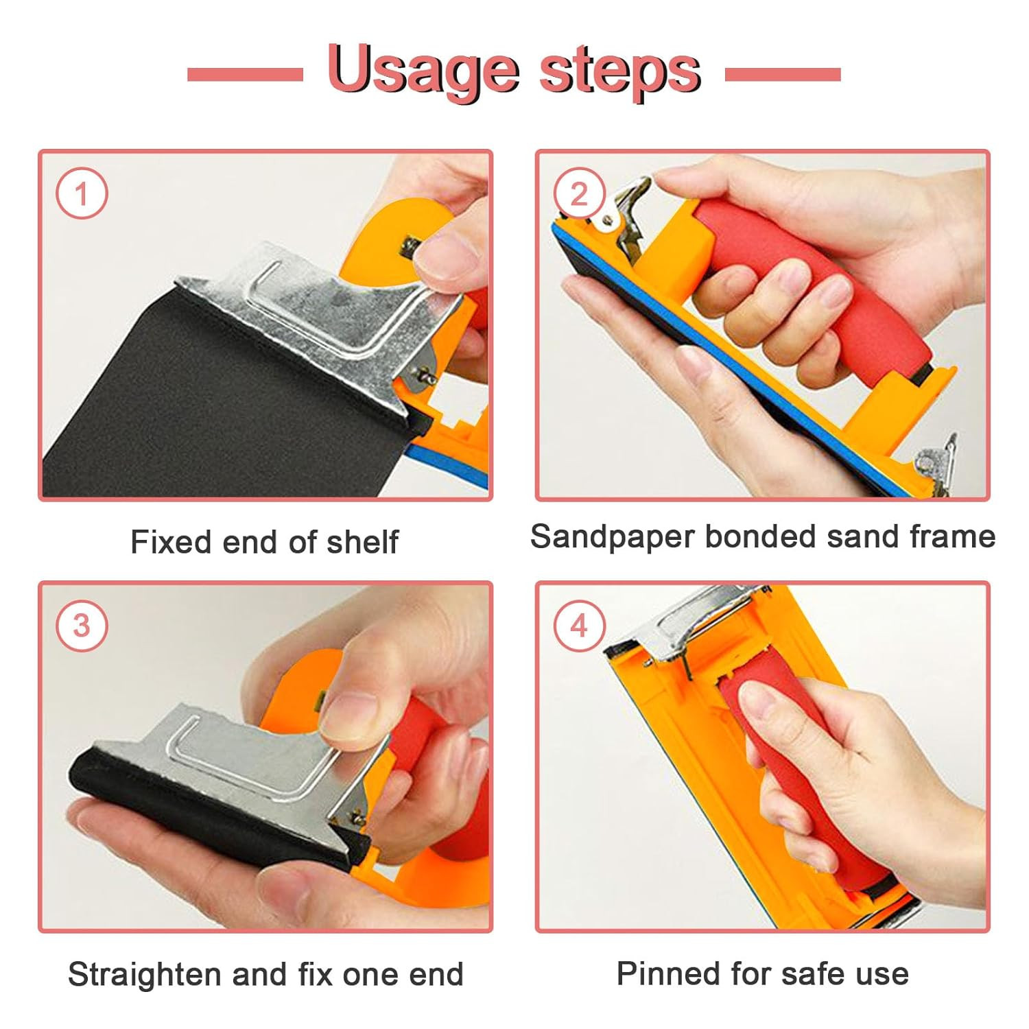 Hand Sander, Sandpaper Holder with Sponge Handle, 7 X 3.5 Inch Manual Hand Sandi