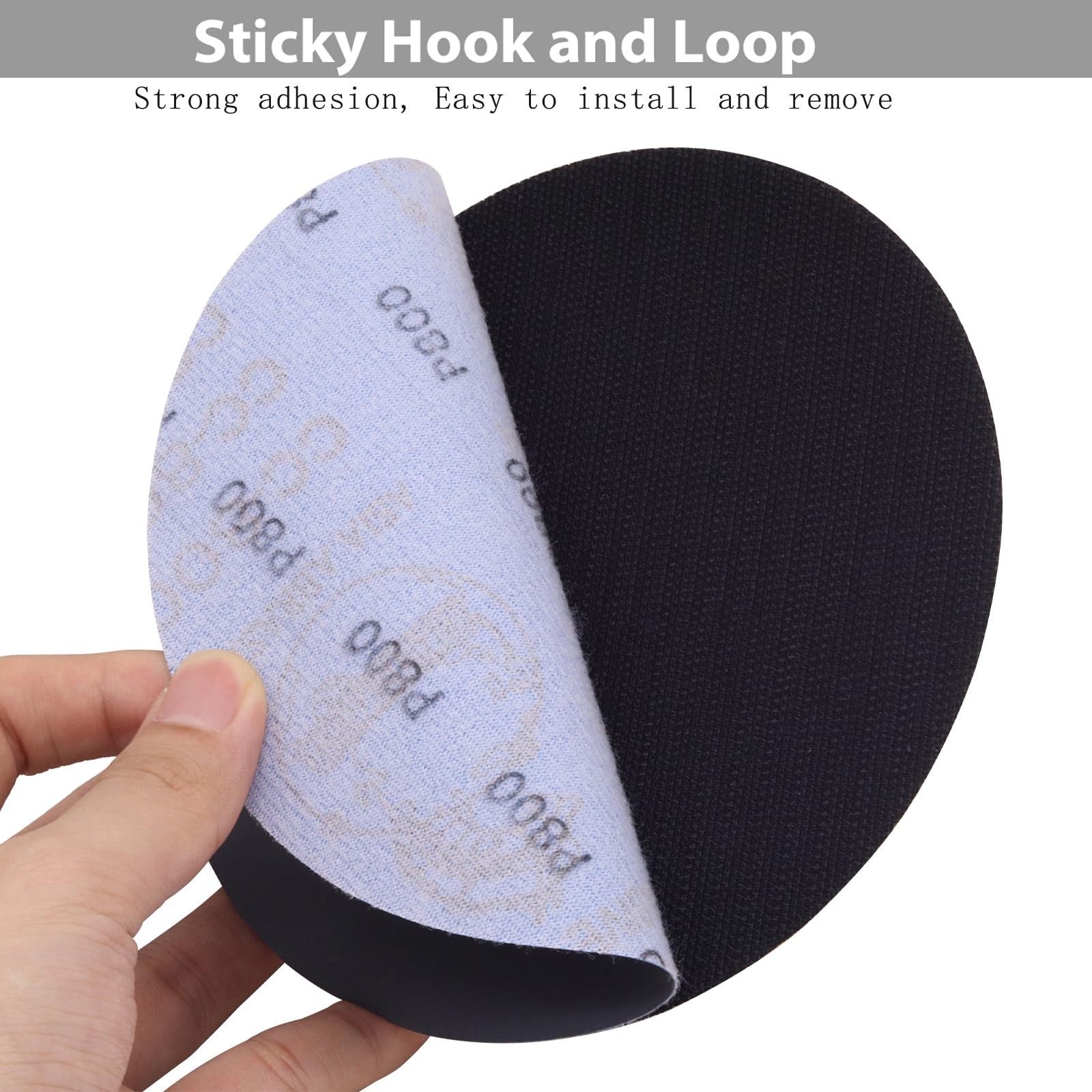 60 Pcs 6 Inch Wet Dry Sanding Discs, 6″ Discs Hook 6 inches, Black