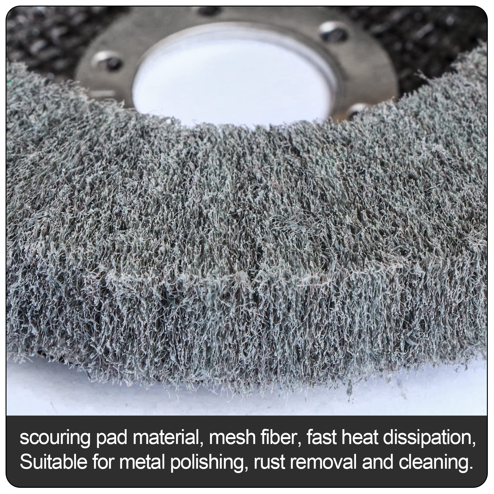 5Pcs 4.5 Inch Nylon Fiber Buffing Wheels Angle Grinder Polishing Discs