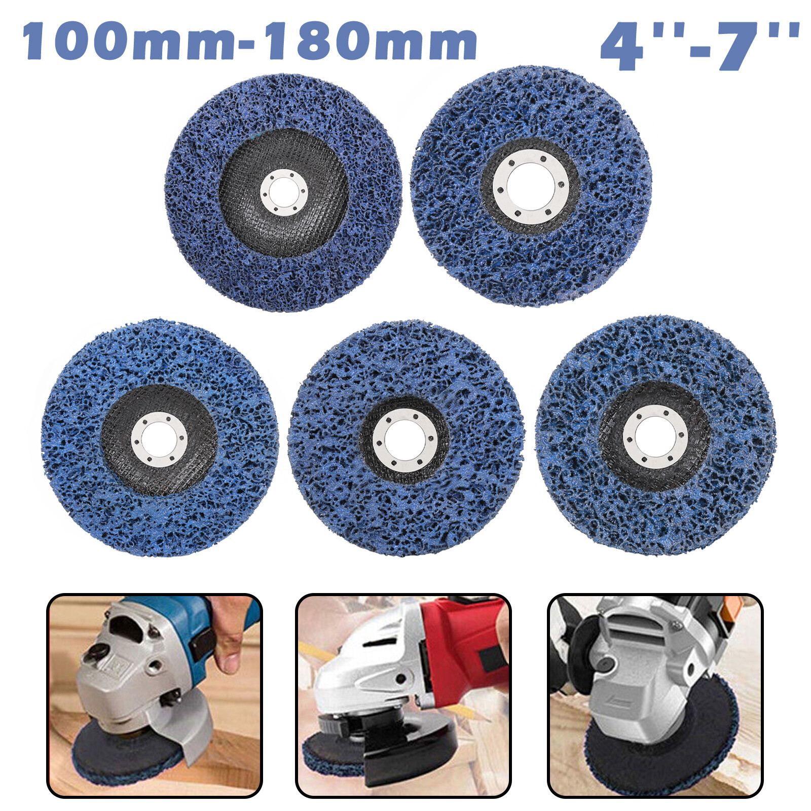 4″-7” Poly Strip Disc Wheel Paint Rust Removal Clean Abrasive for Angle Grinder