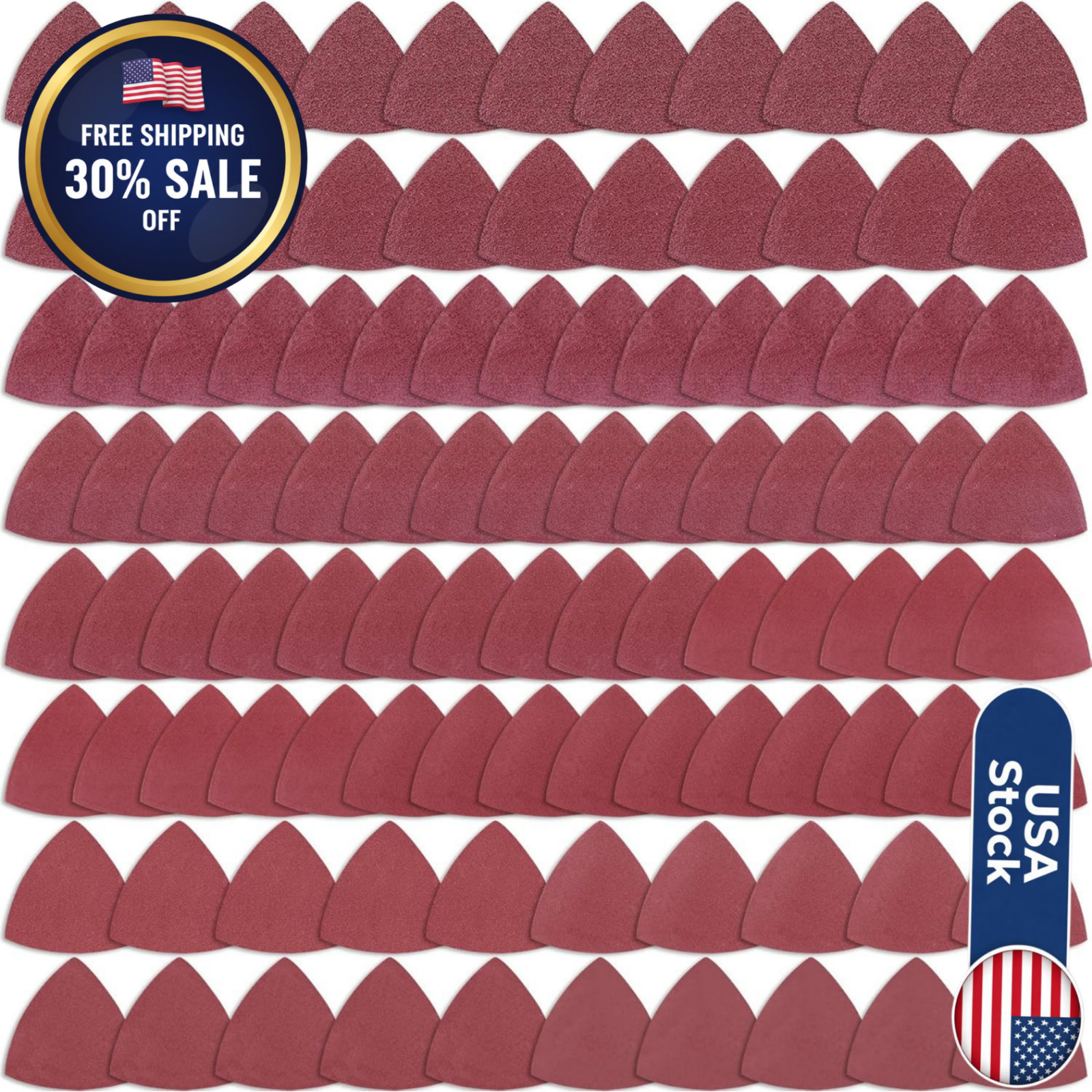 100 Pieces Triangle Sanding Pads Triangular Sandpaper Sanding Sheets Fit for …