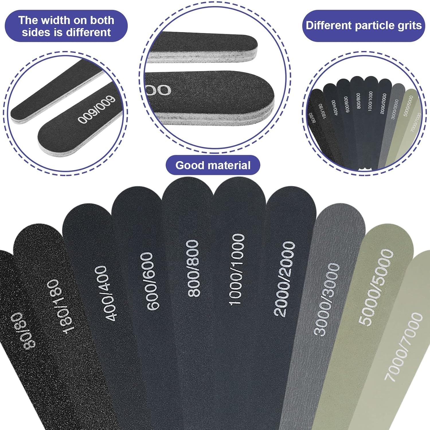 Professional 20 Pcs Sanding Sticks Set for Beginners – Assorted Grits & Durable