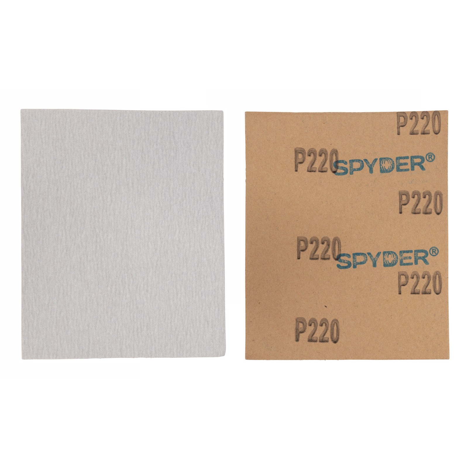 Spyder 4.5 in. x 5.5 in. 220 Grit Aluminum Oxide Sandpaper Sheets 8-Pack 500032