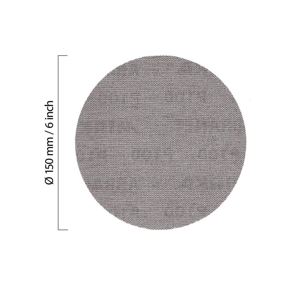 Mirka 6 Inch Maroon Assorted Pack 80-600 Grit Mesh Sanding Disc 35 Pieces