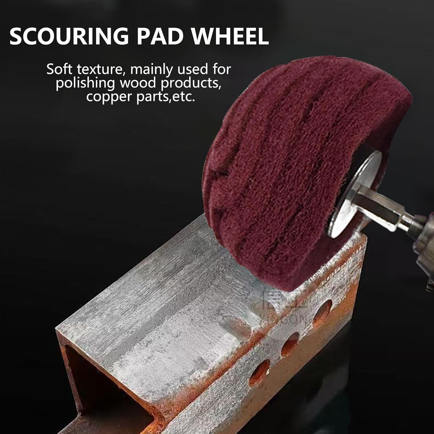 Buffing Kit Non Woven Abrasive Drill Cleaning Set 6 Pcs Polishing Wheels