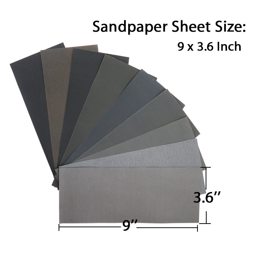 High-Quality Silicone Carbide Sandpaper – 45Pcs Wet/Dry Grits for All Projects