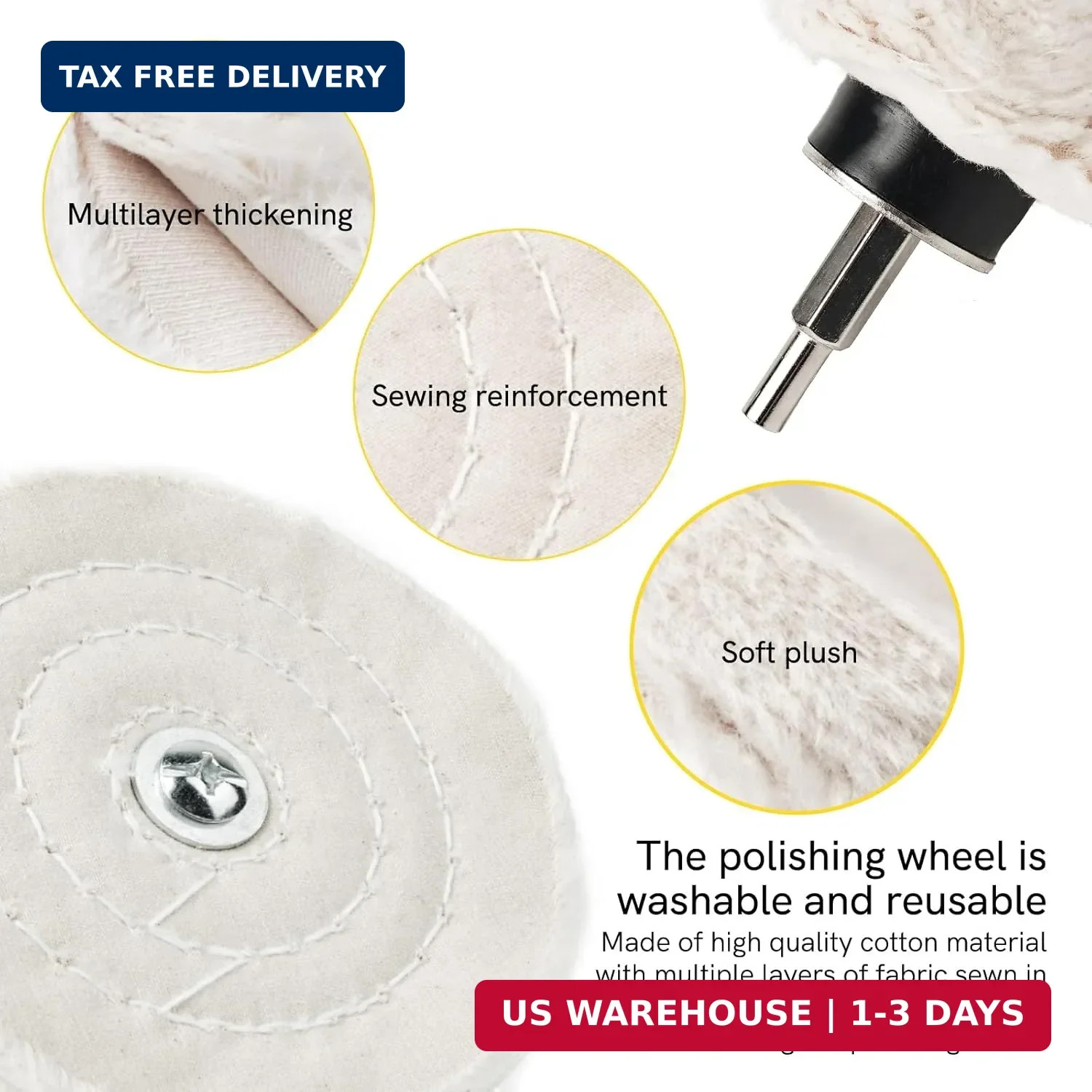 Unicaravan Aluminum Wheel Polishing Kit for Drill Buffing Wheel for Car Motorcyc