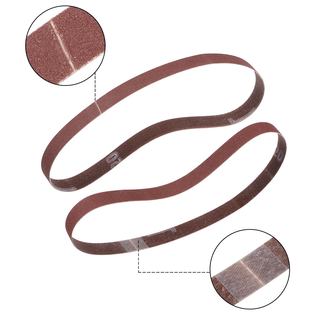 1/2-inch x 18-inch(13mm x 452mm) Sanding Belt 240 Grit Aluminum Oxide 12pcs