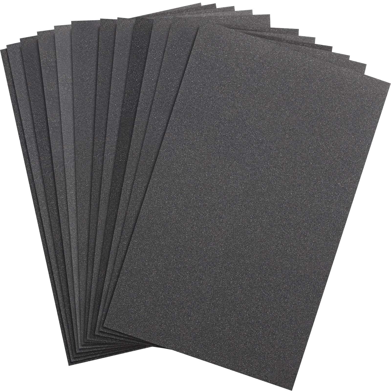 12 Sheets Abrasive Dry Wet Waterproof Sandpaper Sheets Assorted Grit Of 400/600/