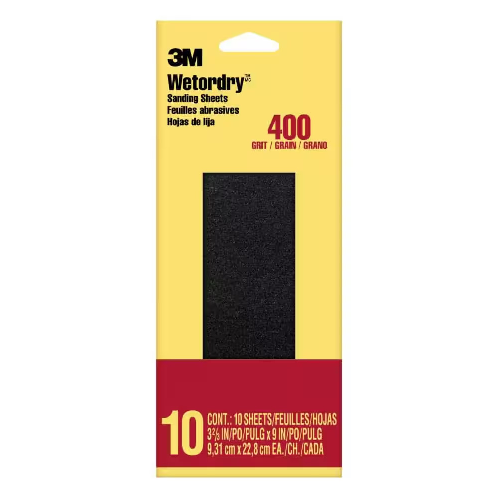 Imperial Wetordry 3.7 In. X 9 In. Super Fine 400-Grit Sheet Sandpaper (10-Pack)