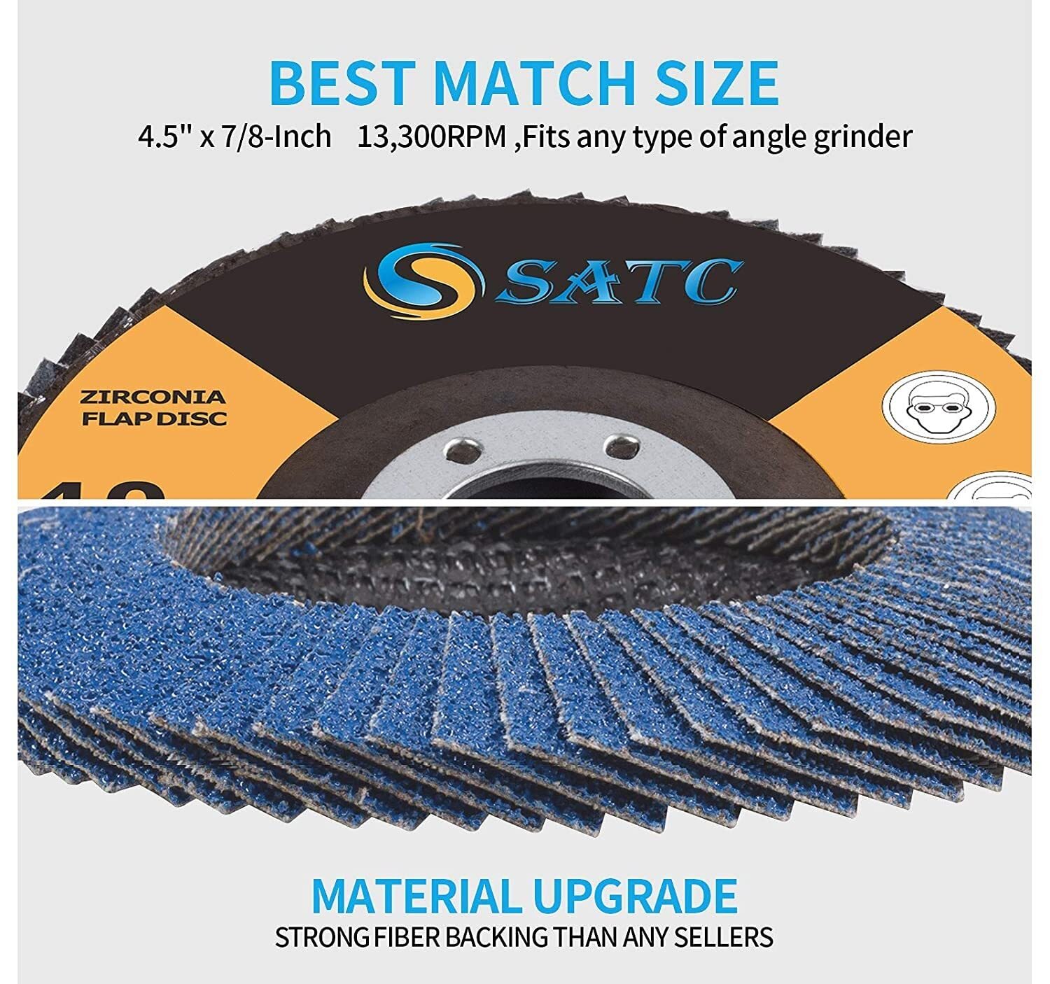 20Pcs 4.5″Flap Discs 40 60 80 120 Grit Grinding Wheel Angle Grinder Sanding Disc
