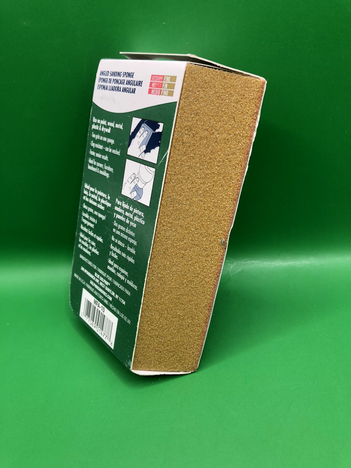 Blue Dolphin Angled Sanding Sponge Red Medium /fine