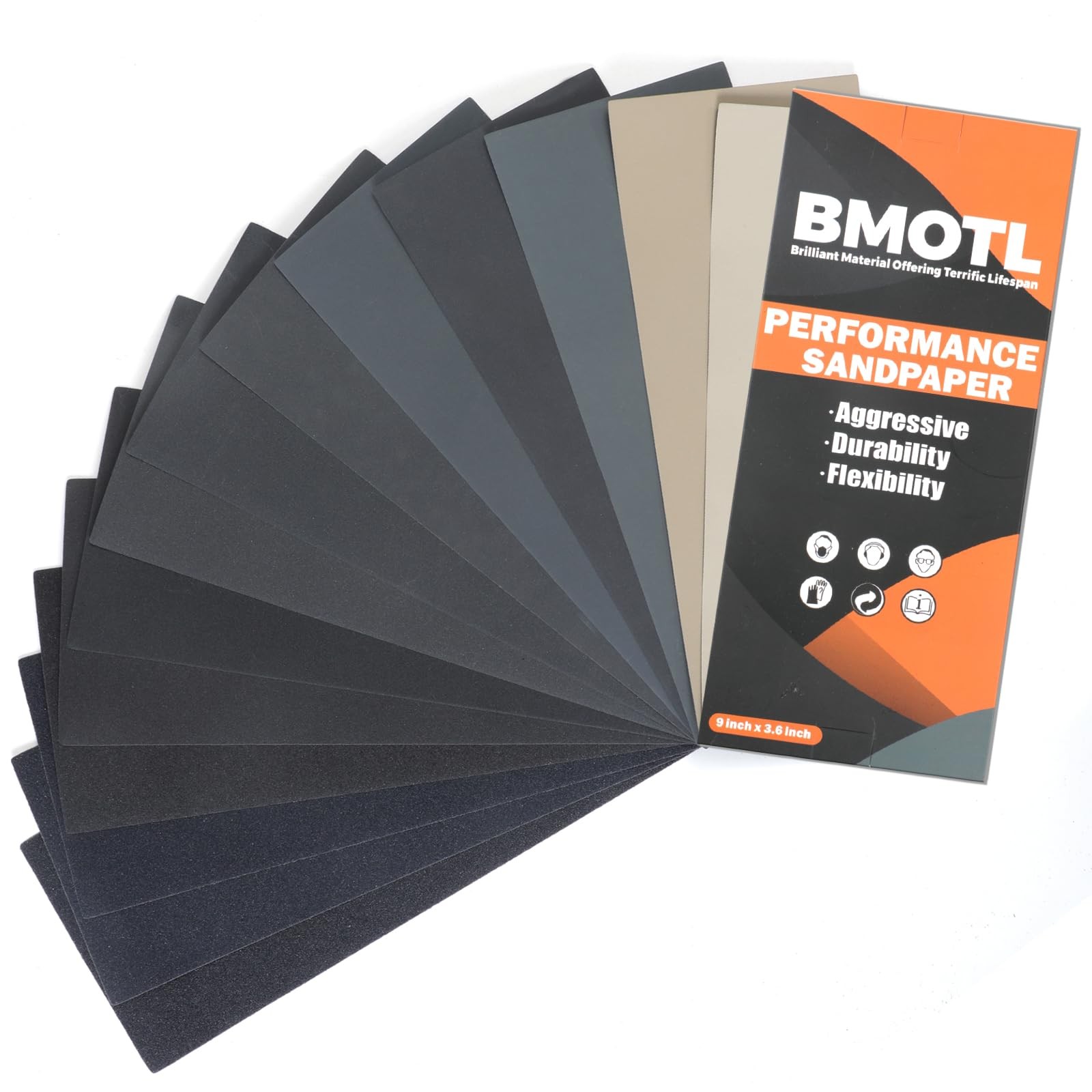 Sandpaper Sheets Assortment Pack 42Pcs Wet Dry 9×3.6 Inch Sand Paper 1205000 …