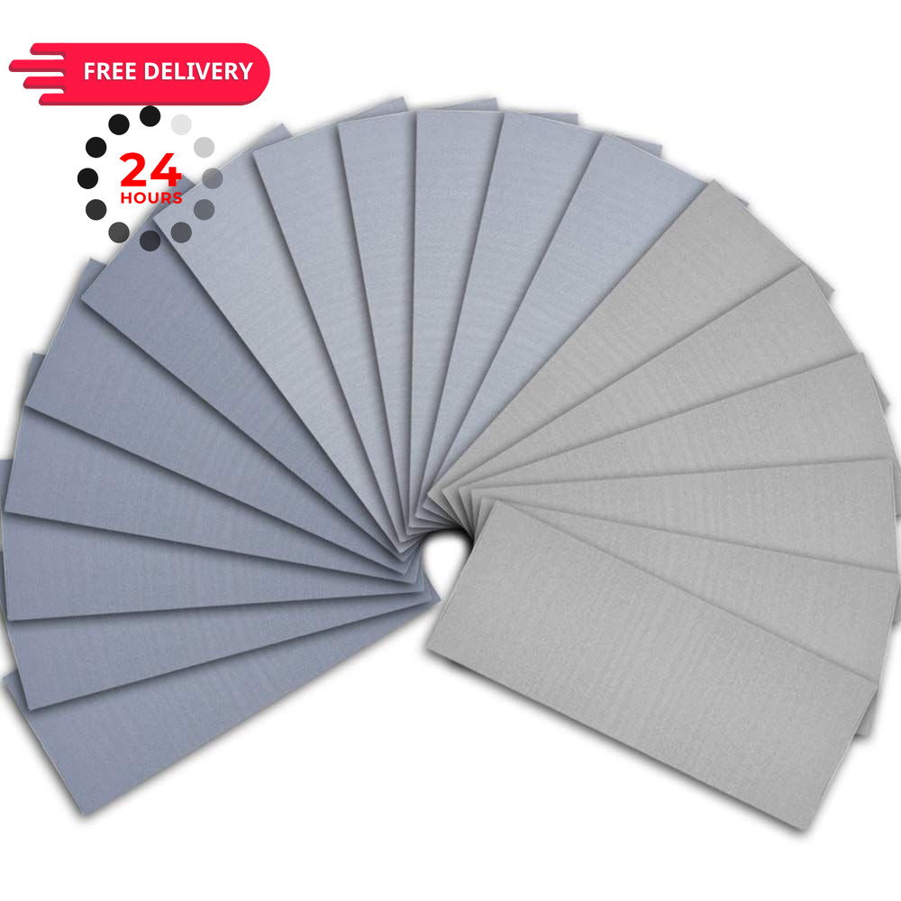 AUSTOR 18 Pcs Wet and Dry Sandpaper 3000 5000 7000 High Grit 18, Assorted