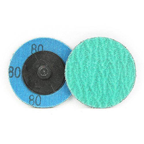 25 PCS 2″/50MM 80Grit Green Zirconia+Grind Aid Quick Change Sanding Discs Type R